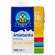 Śmietana - Śmietanka Uht 18% 500ml Łowicz - miniaturka - grafika 1