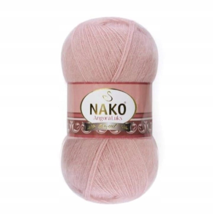Włóczka NAKO ANGORA LUKS 100g kolor 10275 pudrowy róż