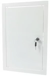 DRZWICZKI REWIZYJNE METALOWE BIAŁE ZAMEK 40x50 - Akcesoria do wentylacji i klimatyzacji - miniaturka - grafika 1