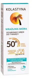 Ochronny krem do twarzy do skóry wrażliwej SPF50+ - Kremy do twarzy z filtrem - miniaturka - grafika 1