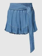 Spodenki damskie - Szorty z materiału stylizowanego na denim model ‘NORI’ - miniaturka - grafika 1