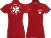 Odzież robocza - Promostars LPP - Koszulka Polo damska LEKARZ czerwona - miniaturka - grafika 1