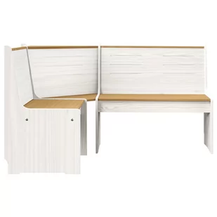 vidaXL Ogrodowa ławka narożna 151 cm sosnowa miodowo-biała 327249 - Ławki ogrodowe - miniaturka - grafika 1