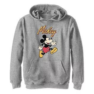 Bluzy dla chłopców - Disney Chłopięca bluza z kapturem Mickey vintage, Sportowy wrzos, L - grafika 1