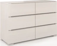 Komody - Elior Komoda drewniana 6 szuflad Ventos 5S - Biały - miniaturka - grafika 1