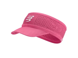 COMPRESSPORT Opaska na głowę z daszkiem SPIDERWEB HEADBAND ON/OFF hot pink - Czapki i chusty sportowe damskie - miniaturka - grafika 1
