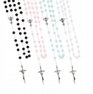 Różańce - Różaniec do Pierwszej Komunii pastelowy kolorowy - miniaturka - grafika 1