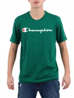Koszulki męskie - Koszulka Męska Champion 219831-Gs571 T Shirt Sportowa Zielona S - miniaturka - grafika 1