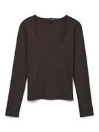 Bluzki damskie - Vero Moda Bluzka Million 10334613 Brązowy Regular Fit - miniaturka - grafika 1