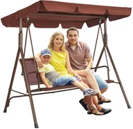 Huśtawki - Huśtawka Ogrodowa z Regulowanym Baldachimem - miniaturka - grafika 1