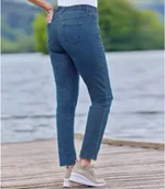 Legginsy - Tregginsy z elastycznego denimu Kobieta Atlas For Men - Kolor : Niebieski - Rozmiar : 36 - miniaturka - grafika 1