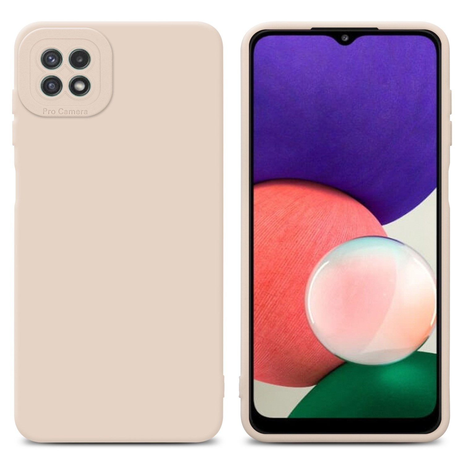 Pokrowiec Cadorabo do Samsung Galaxy A22 5G z różowym silikonowym etui TPU na telefon komórkowy