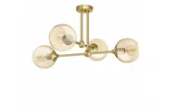 Lampy sufitowe - Nowoczesna lampa wisząca 4 klosze bursztynowe GB-S4S - miniaturka - grafika 1