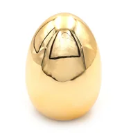 Figurki dekoracyjne - Jajko jajeczko ceramiczne Wielkanoc 8 cm ZŁOTE - miniaturka - grafika 1