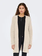 Swetry damskie - ONLY Kardigan w kolorze beżowym - miniaturka - grafika 1