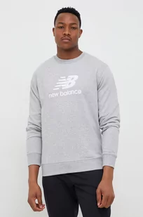 New Balance bluza męska kolor szary z nadrukiem - Bluzy męskie - miniaturka - grafika 1