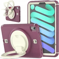 Etui do tabletów - Etui na iPad Mini 6 8.3" 2021 z Paskiem na Ramię i Podstawką Bordowe - miniaturka - grafika 1
