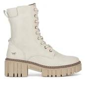 Botki damskie - Botki Mustang 1447-506 Biały - miniaturka - grafika 1