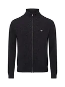 Swetry męskie - Gant Męski kardigan Mężczyźni szary jednolity, S - miniaturka - grafika 1