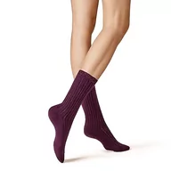 Skarpetki damskie - KUNERT Damskie skarpety z dzianiny Structure Stripe, bordowy, 39-42 EU - miniaturka - grafika 1