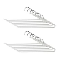 Skarpetki dla dzieci - Relaxdays Wieszak na spodnie, zestaw 12 szt., antypoślizgowe wieszaki na ubrania, oszczędność miejsca, wys. x gł.: 17,5 x 35 x 0,5 cm, wieszak na garnitur, biały - miniaturka - grafika 1