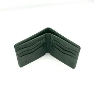 Portfele - Zielony portfel skórzany ręcznie uszyty. - miniaturka - grafika 1