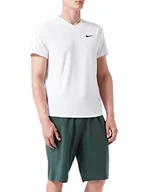 Koszulki męskie - Nike Ct Dry Victory T-Shirt męski, biały/biały/czarny, XXL - miniaturka - grafika 1