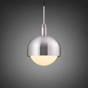 Lampa wisząca Forked Pendant Shade Globe Large Opal Stalowa - Lampy sufitowe - miniaturka - grafika 1