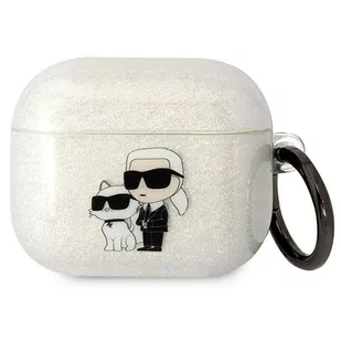 Karl Lagerfeld KLA3HNKCTGT Airpods 3 cover transparent Gliter Karl&Choupette - Akcesoria do słuchawek - miniaturka - grafika 1