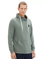 Bluzy męskie - TOM TAILOR Bluza męska, 30358 - zielony (Green Dust Melange), L - miniaturka - grafika 1