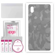 Szkła hartowane na telefon - Folia naklejka skórka strukturalna na TYŁ do Sony Xperia ACE III SO-53C -  Moro | Camo Srebrny - apgo SKINS - miniaturka - grafika 1