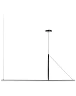 Oprawy, klosze i abażury - BELIANI Lampa wisząca LED czarna metalowa nowoczesna geometryczna zawieszony klosz - miniaturka - grafika 1