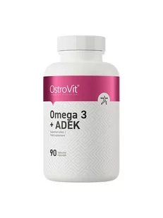 OstroVit, Omega 3 + ADEK, Suplement diety, 90 kaps. - Witaminy i minerały - miniaturka - grafika 1