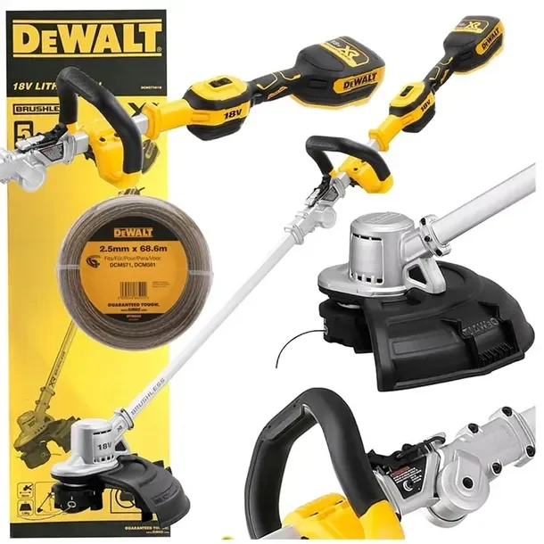 Podkaszarka żyłkowa + Żyłka do podkaszarki kosy 2.5mm x 68.6m DEWALT