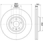 Tarcze hamulcowe - Tarcza hamulcowa HELLA 8DD 355 128-311 - miniaturka - grafika 1