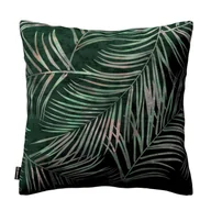 Poszewki na poduszki - Dekoria Poszewka Kinga na poduszkę zielony w liście 50 × 50 cm Velvet 102-704-21 - miniaturka - grafika 1