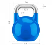 Kettlebell - Axer Gorilla Sports kettlebell, 8-40 kg, stal odważnik kulowy nadający się do zawodów sportowych, 12 kg 100557-00030-0017 - miniaturka - grafika 1