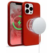 Etui i futerały do telefonów - Crong Etui Color Cover Magnetic Magsafe do Apple iPhone 13 Pro Max Czerwony - miniaturka - grafika 1