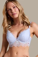 Biustonosze - Hunkemöller Usztywniany biustonosz push-up Emilia Plunge Niebieski - miniaturka - grafika 1