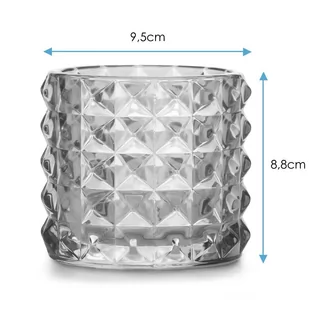 Świecznik MALAGA kolor butelkowa zieleń styl glamour ameliahome - CANDLEHOLDER/AH/MALAGA/BOTTLEGREEN/9,5X8,8 - Świeczniki - miniaturka - grafika 3