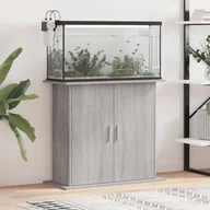 Akwaria i zestawy akwarystyczne - vidaXL Szafka pod akwarium, szary dąb sonoma, 81x36x73 cm - miniaturka - grafika 1