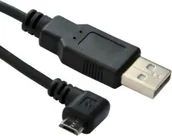 Kable USB - MicroConnect USB A do USB Micro B, wersja 2.0, czarny, 3m USB A - Micro USB B 5P Kątowe przesyłanie danych Hi-Speed do 480 Mb/s - miniaturka - grafika 1