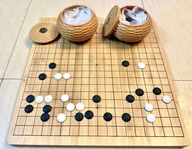 Gry planszowe - ZESTAW Go: Bambusowa plansza + kamienie + Gosu - miniaturka - grafika 1