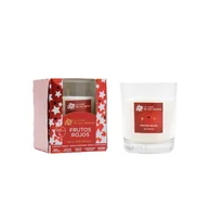 Oświetlenie świąteczne - Świeca zapachowa w szkle świąteczna X-Mas czerwone owoce wys. 8 cm - miniaturka - grafika 1