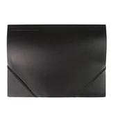 Teczki i skoroszyty - D.rect Teczka plastikowa z gumką czarna - miniaturka - grafika 1