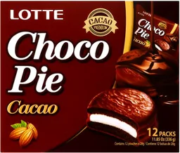 Choco Pie Cacao, całe pudełko (12 x 28g) - Lotte - Kuchnie świata - miniaturka - grafika 1
