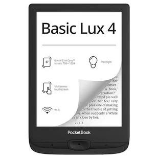 POCKETBOOK 618 Basic Lux 4 Czarny wersja niemiecka - Czytniki ebooków - miniaturka - grafika 1