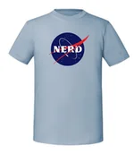 Koszulki męskie - Męska koszulka z nadrukiem - Nerd - Mineralny Błękit M - miniaturka - grafika 1