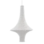 Lampy sufitowe - Lampa wisząca do sypialni Alda 5115 Shilo dekoracyjna szydełko biały - miniaturka - grafika 1