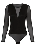 Body - Vila Body - VISala Kobiety Koronka czarny jednolity, S - miniaturka - grafika 1
